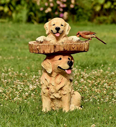 Garden Bird Drinking Ornaments